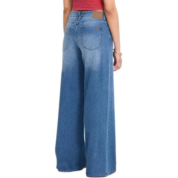 VOLCOM Women's Stoned Boyfriend Lowrise Denim Pants White/Blue Volcom