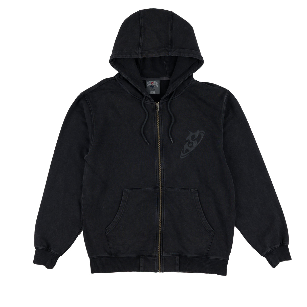 SOUVENIR Dirty Zip Hoodie Dirty Black Men's Zip Hoodies Souvenir