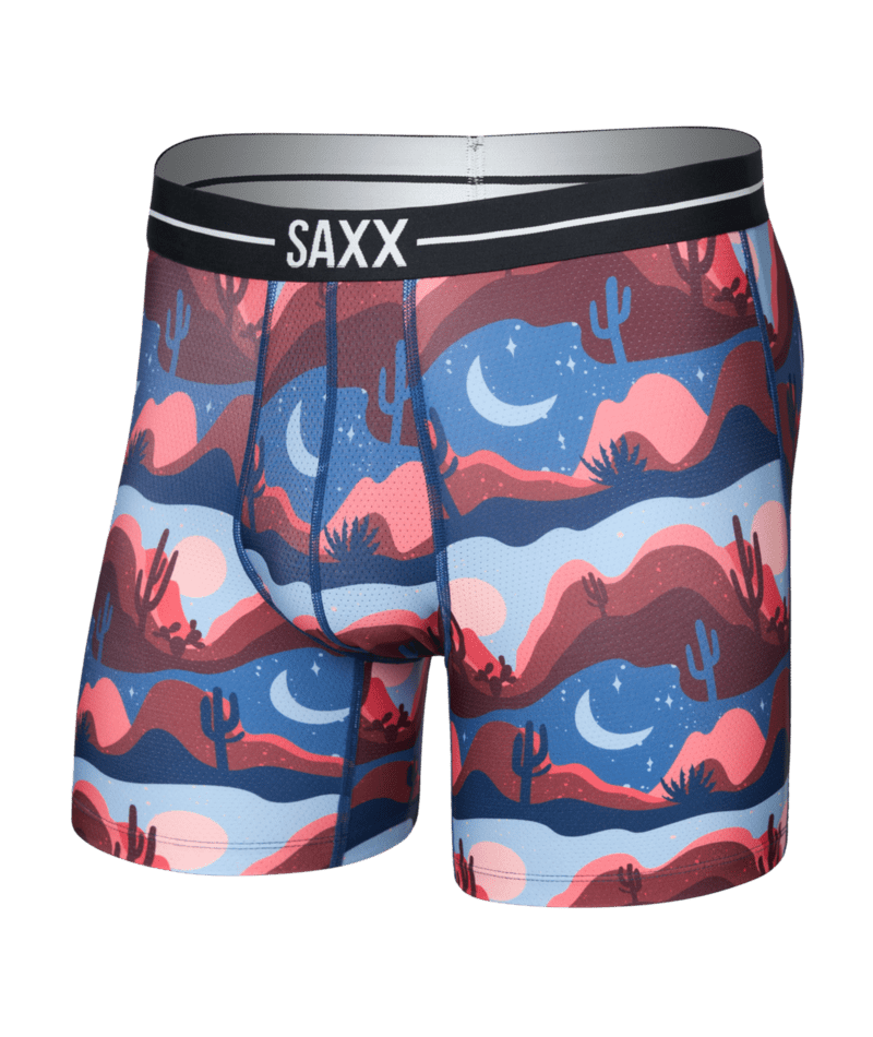 SAXX Volt Breathable Mesh Boxer Brief Underwear Canyon Daze-Red Clay Men's Underwear Saxx
