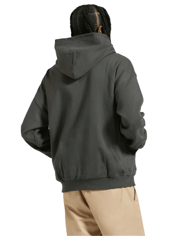 BRIXTON Embroidered Heavy Weight Hoodie Washed Black Men's Pullover Hoodies Brixton