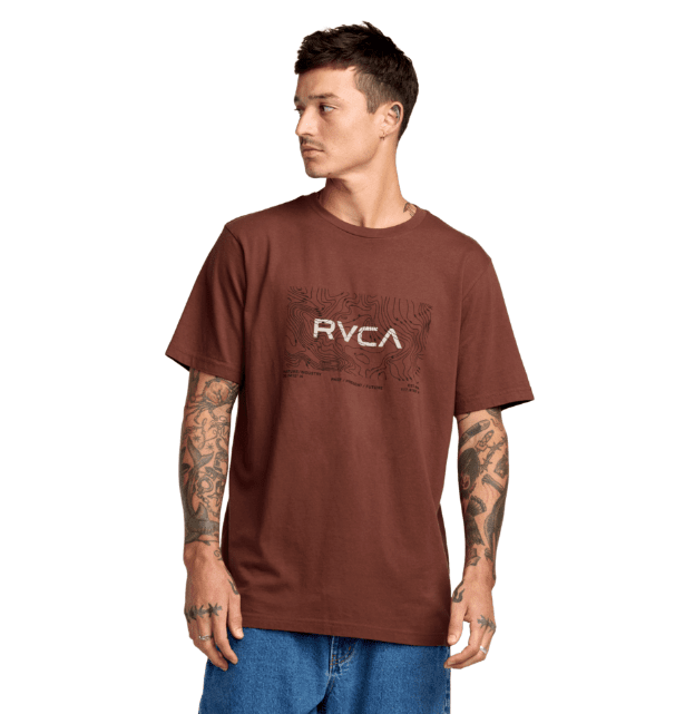 RVCA Topo XL T-Shirt Red Earth Men's Short Sleeve T-Shirts RVCA