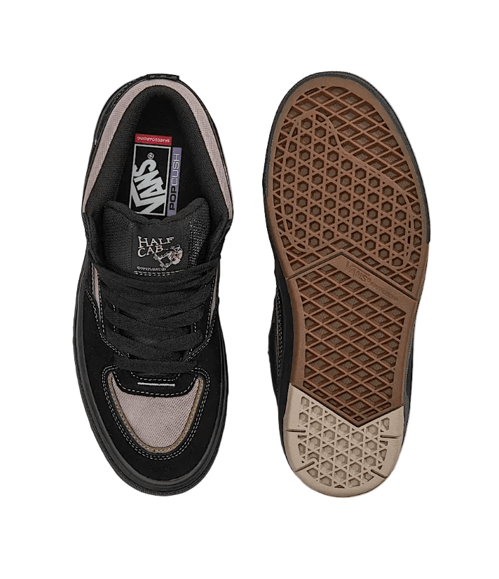 VANS Skate Half Cab Wafflecup Shoes Black/Peyote Men's Skate Shoes Vans
