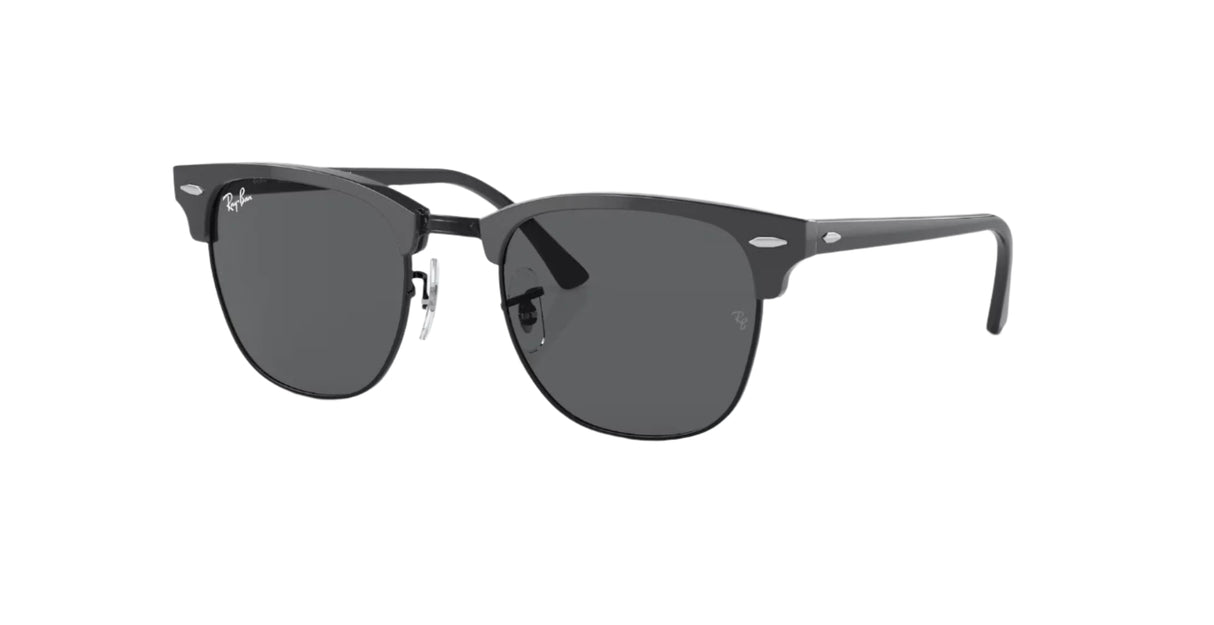 RAY-BAN Clubmaster Grey On Black - Dark Grey Sunglasses Sunglasses Ray-Ban