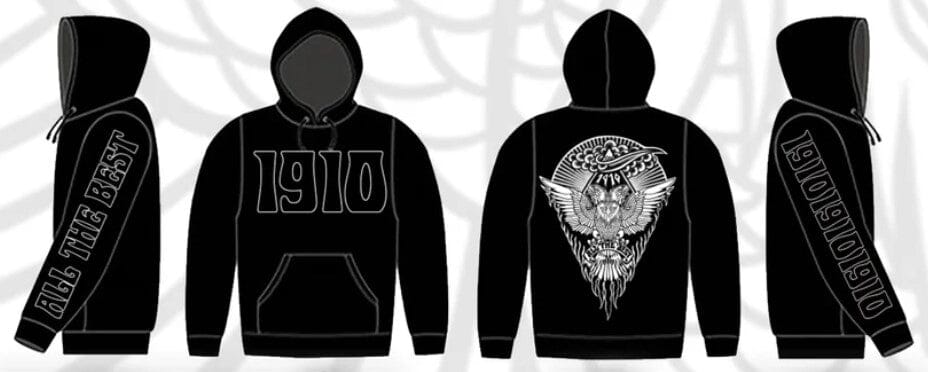 1910 Eagles Dare Pullover Hoodie Black Men's Pullover Hoodies 1910