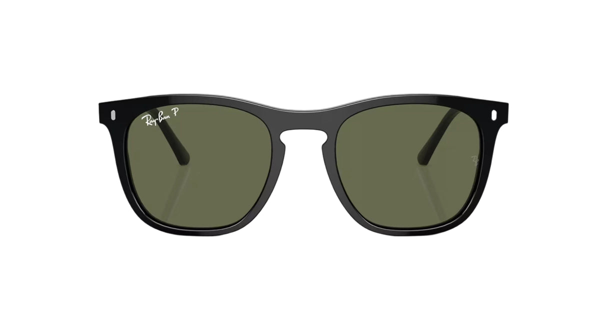 RAY-BAN RB2210 Polished Black - Green Polarized Sunglasses Sunglasses Ray-Ban