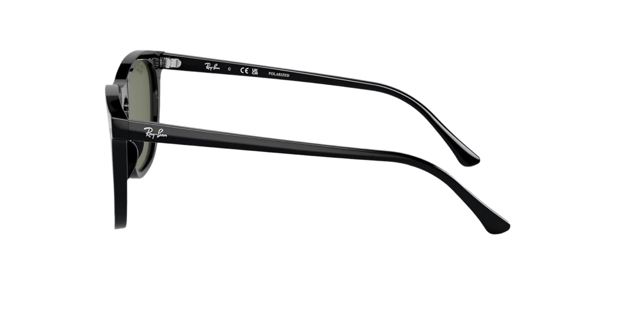 RAY-BAN RB2210 Polished Black - Green Polarized Sunglasses Sunglasses Ray-Ban