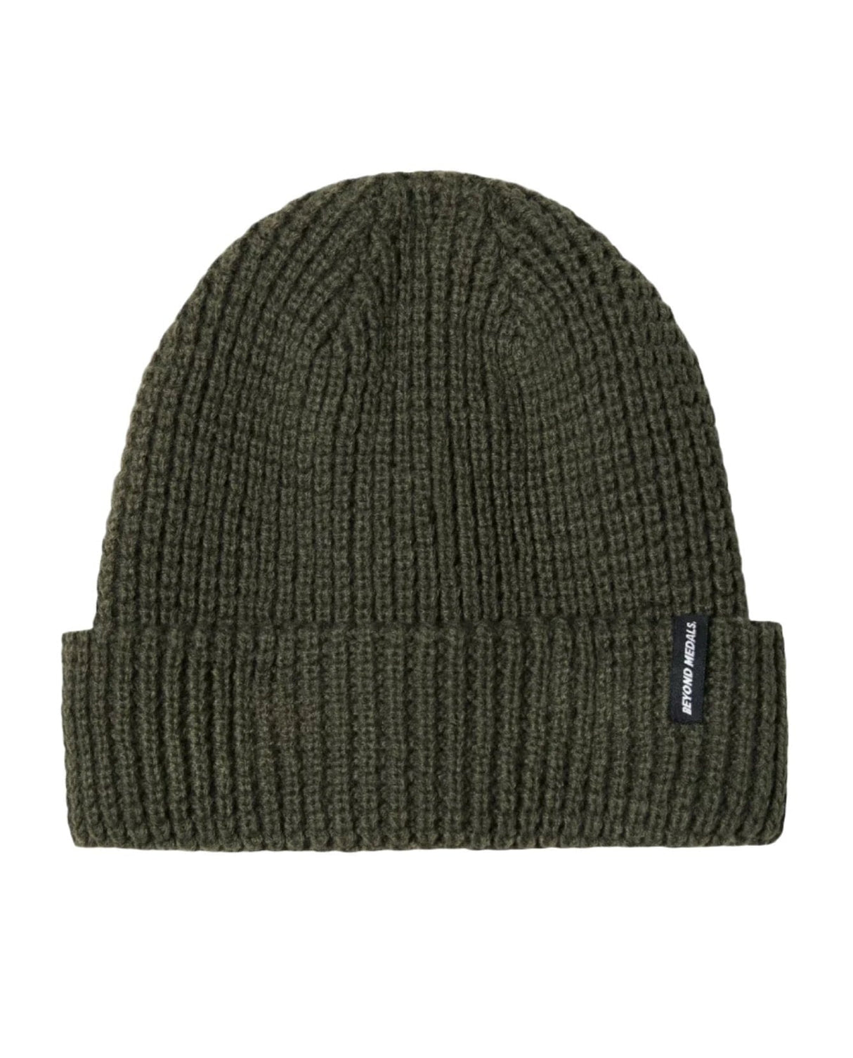 BEYOND MEDALS Waffle Beanie Green Men's Beanies Beyond Medals