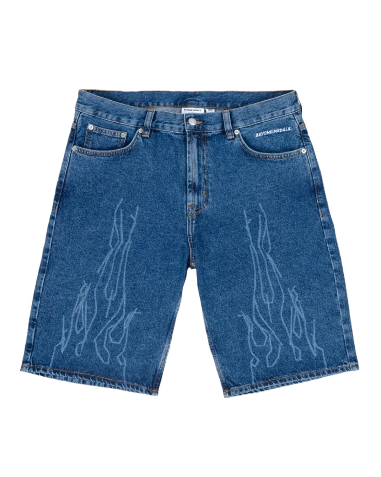 BEYOND MEDALS Jean Shorts Blue Men's Walkshorts Beyond Medals