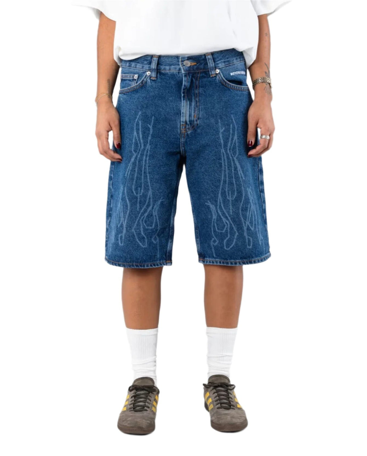 BEYOND MEDALS Jean Shorts Blue Men's Walkshorts Beyond Medals