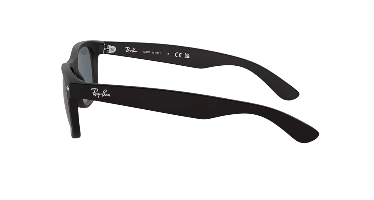 RAY-BAN New Wayfarer Classic Matte Rubber Black - Blue Sunglasses Sunglasses Ray-Ban