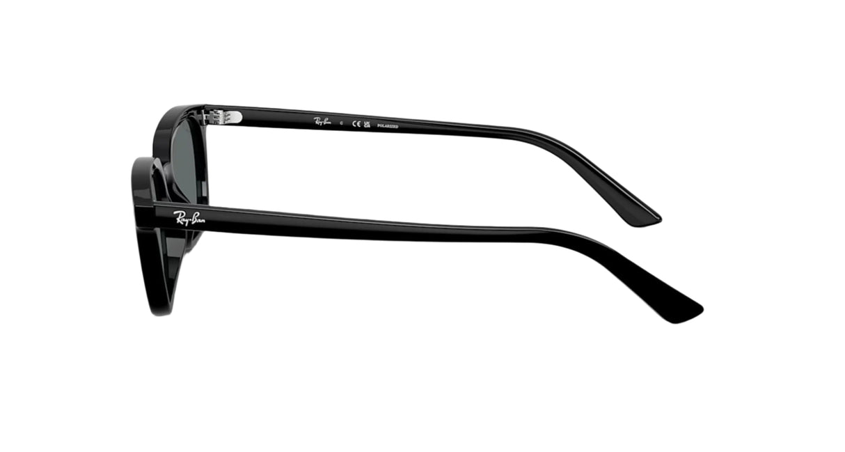 RAY-BAN Zaya Polished Black - Dark Grey Polarized Sunglasses Sunglasses Ray-Ban