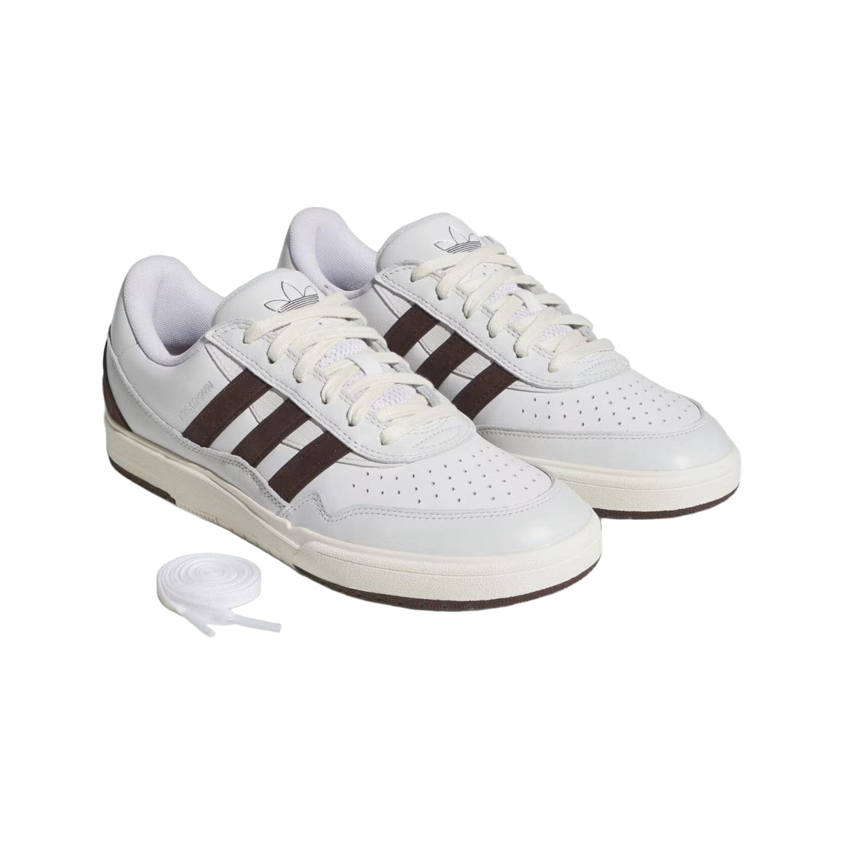 ADIDAS Tyshawn II X Zach Shoes Crystal White/Shadow Brown/Off White Men's Skate Shoes Adidas