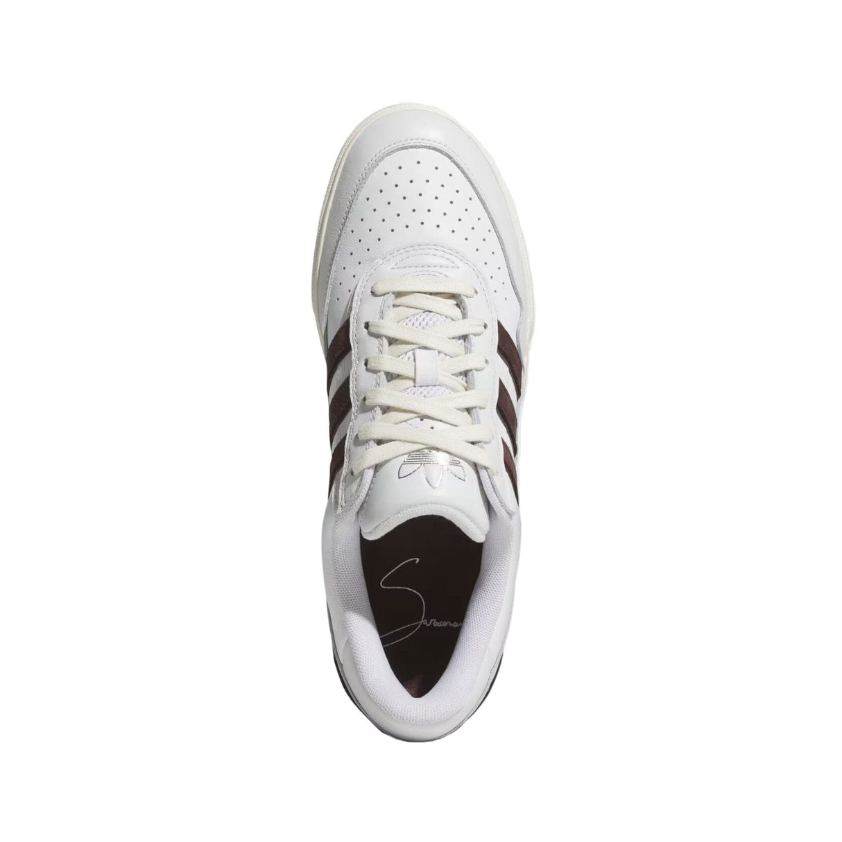 ADIDAS Tyshawn II X Zach Shoes Crystal White/Shadow Brown/Off White Men's Skate Shoes Adidas