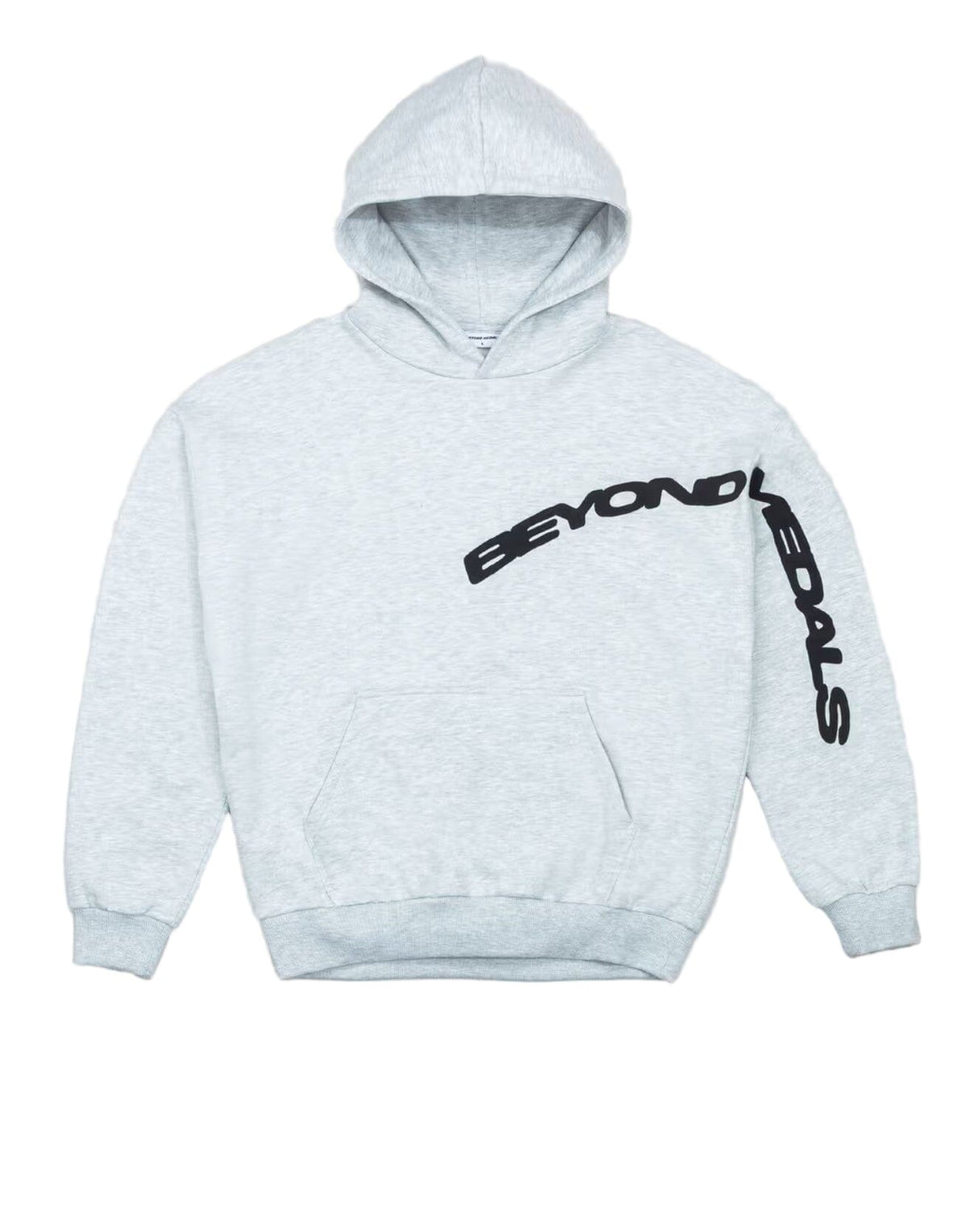 BEYOND MEDALS Puff Pullover Hoodie Grey Men's Pullover Hoodies Beyond Medals