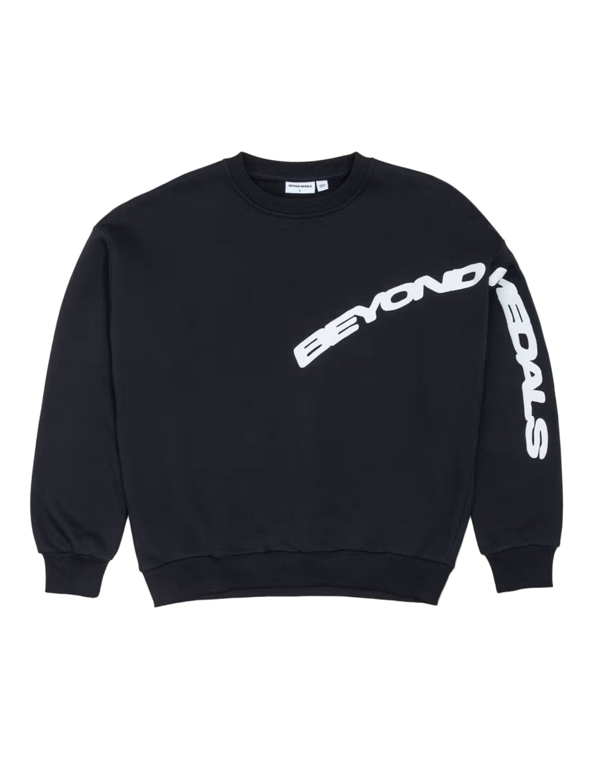 BEYOND MEDALS Puff Crewneck Black Men's Crewnecks Beyond Medals