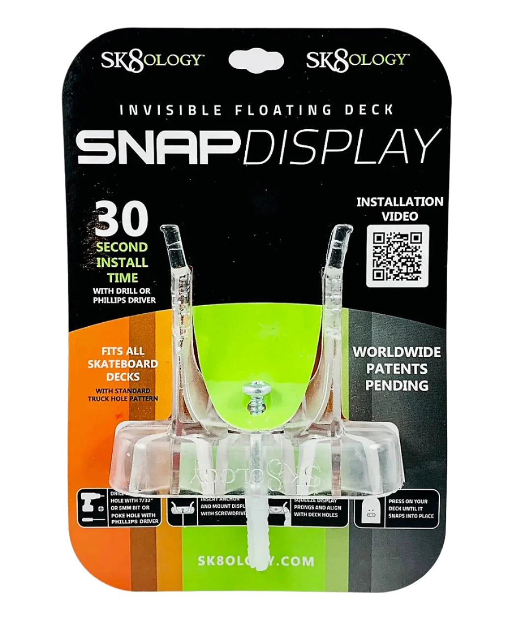 SK8OLOGY Snap Deck Display Skateboard Tools Sk8ology