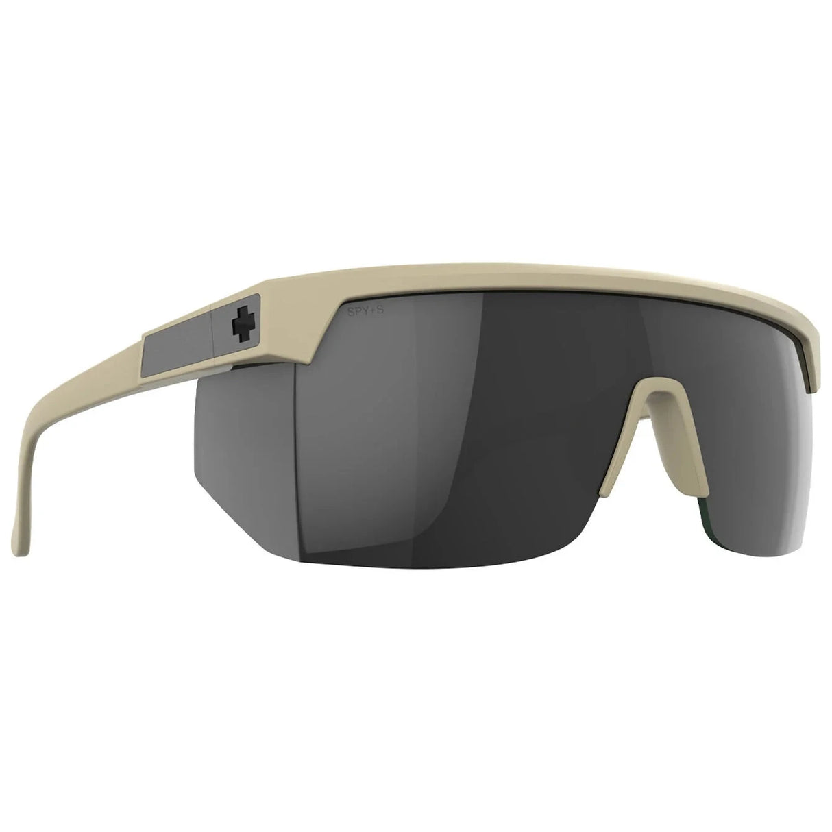 SPY Super Flynn Matte Sand - Happy Grey Green Black Spectra Mirror Sunglasses Sunglasses Spy
