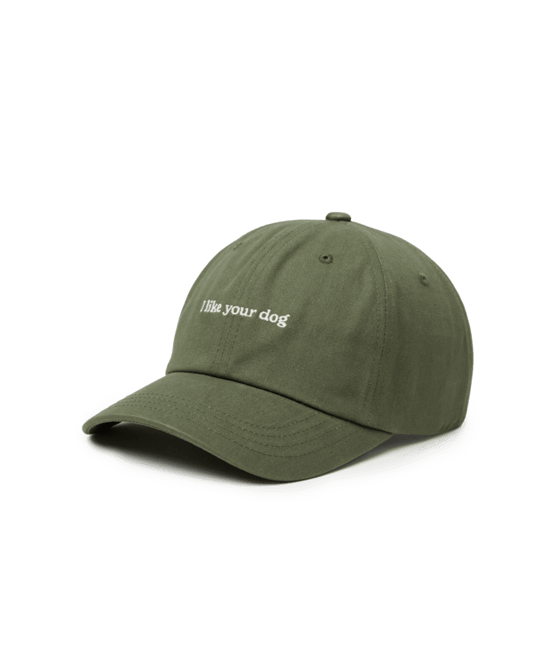 TENTREE Women's Slogan Peak Hat Deep Olive/I Like Your Dog Women's Hats Tentree