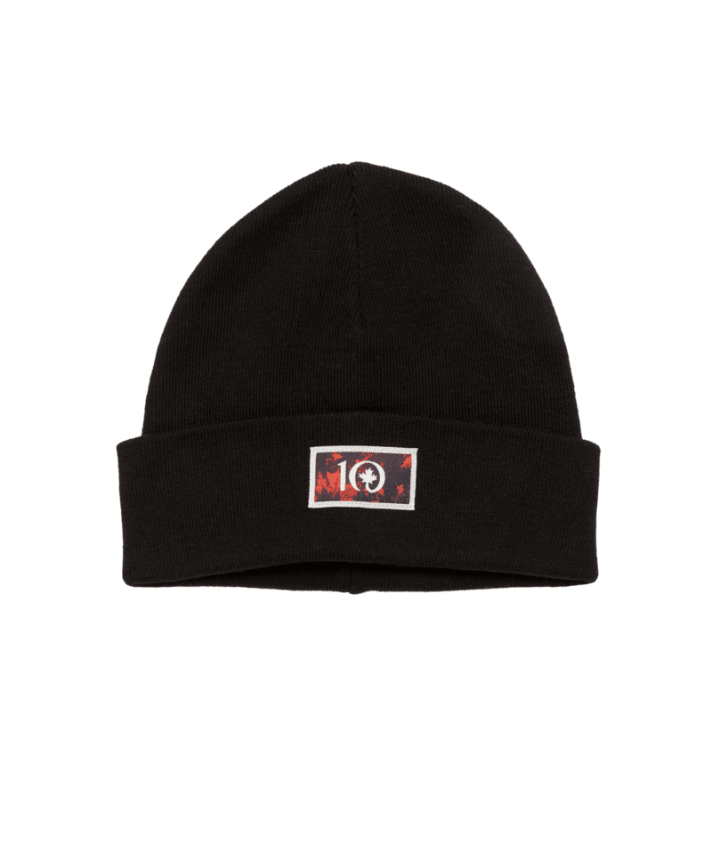 TENTREE Kurt Mountain Sun Beanie Meteorite Black/Crimson Men's Beanies Tentree