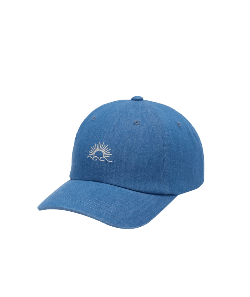 TENTREE Embroidered Denim Peak Hat Mid Wash/White Oak Women's Hats Tentree