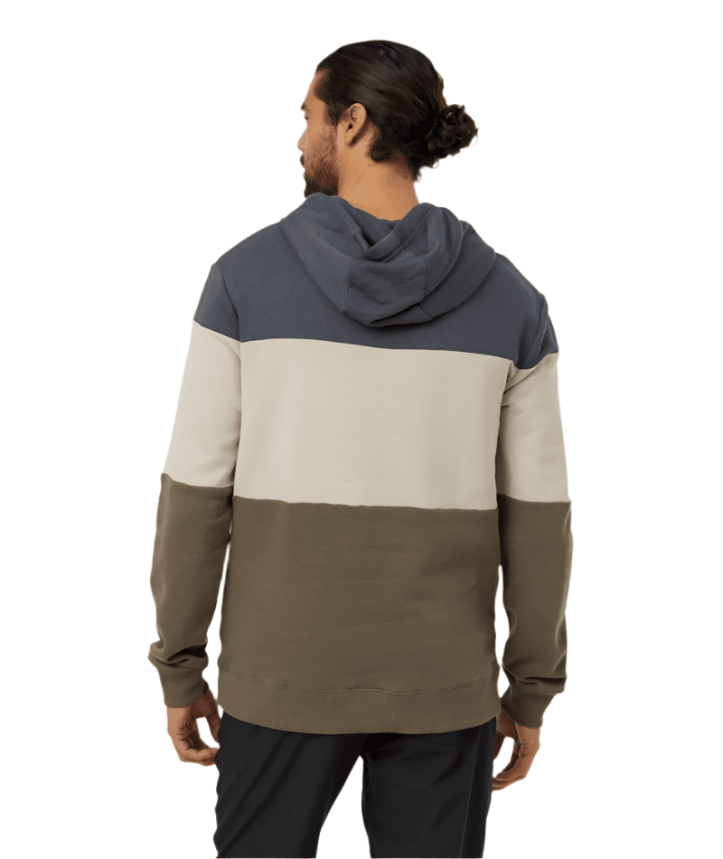 TENTREE TreeFleece Black Reynard Pullover Hoodie Graphite/Pale Oak/Tundra Men's Pullover Hoodies Tentree