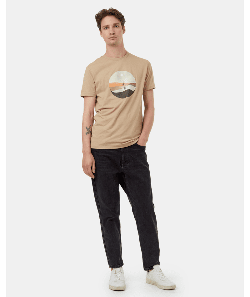 TENTREE Artist Portal T-Shirt Barley/Ocean Men's Short Sleeve T-Shirts Tentree