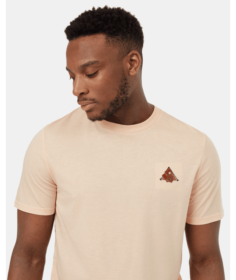 TENTREE Sasquatch T-Shirt Vivid Peach Heather/Tent Men's Short Sleeve T-Shirts Tentree