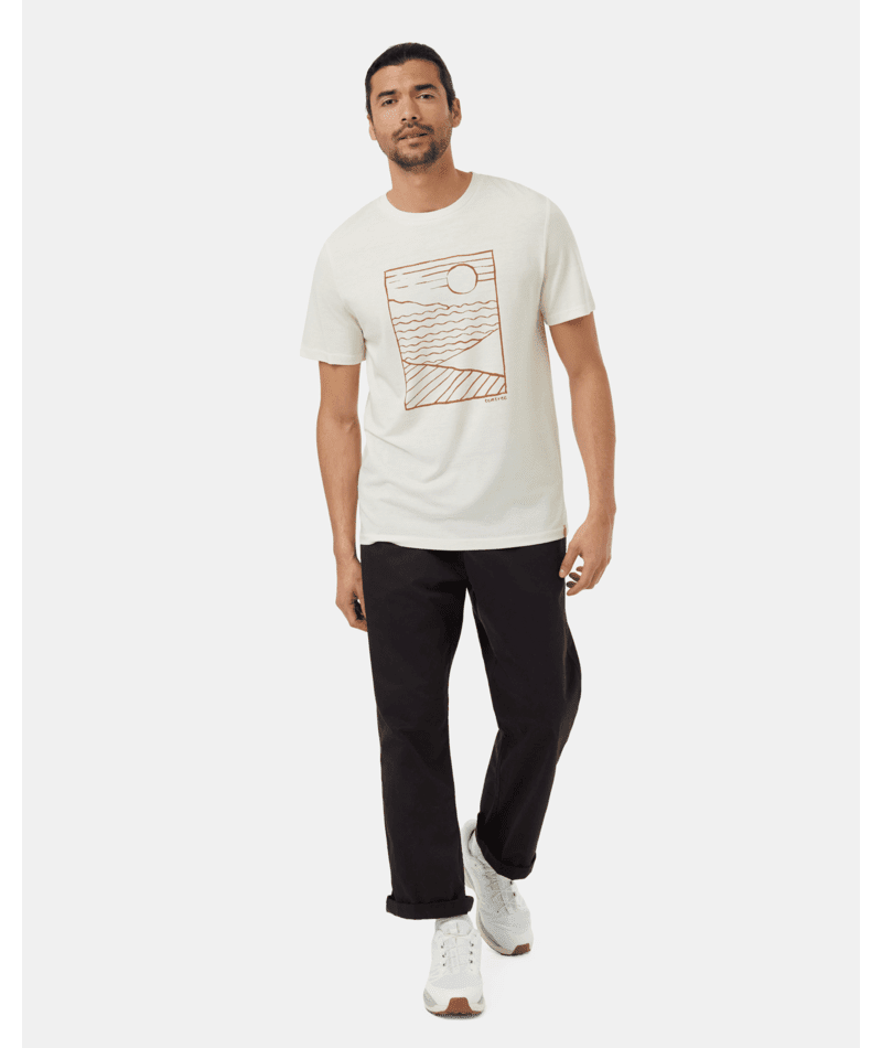 TENTREE Artist Series Oasis T-Shirt Undyed/Golden Brown Men's Short Sleeve T-Shirts Tentree