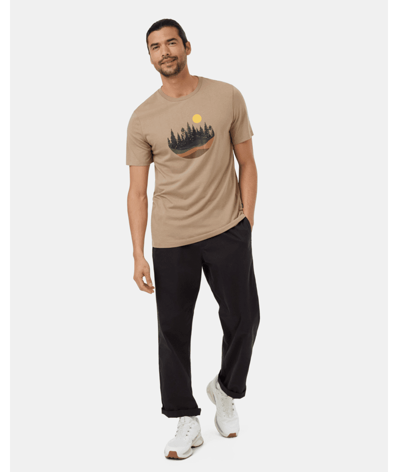 TENTREE Artist Series Love Flourishes T-Shirt Khaki/Cypress Men's Short Sleeve T-Shirts Tentree