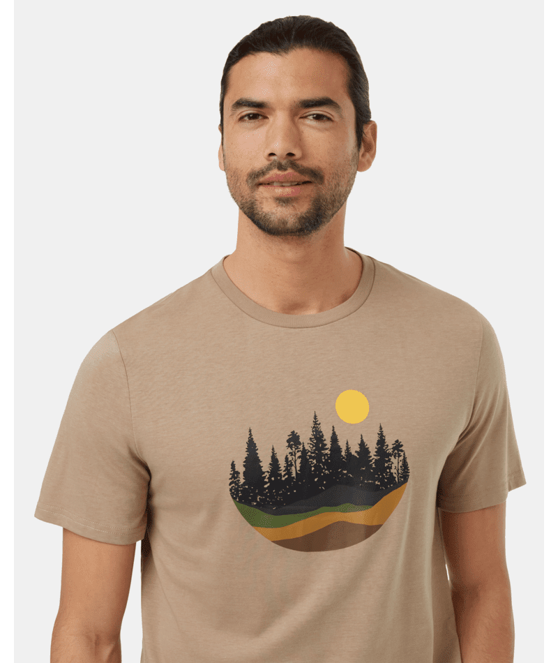 TENTREE Artist Series Love Flourishes T-Shirt Khaki/Cypress Men's Short Sleeve T-Shirts Tentree