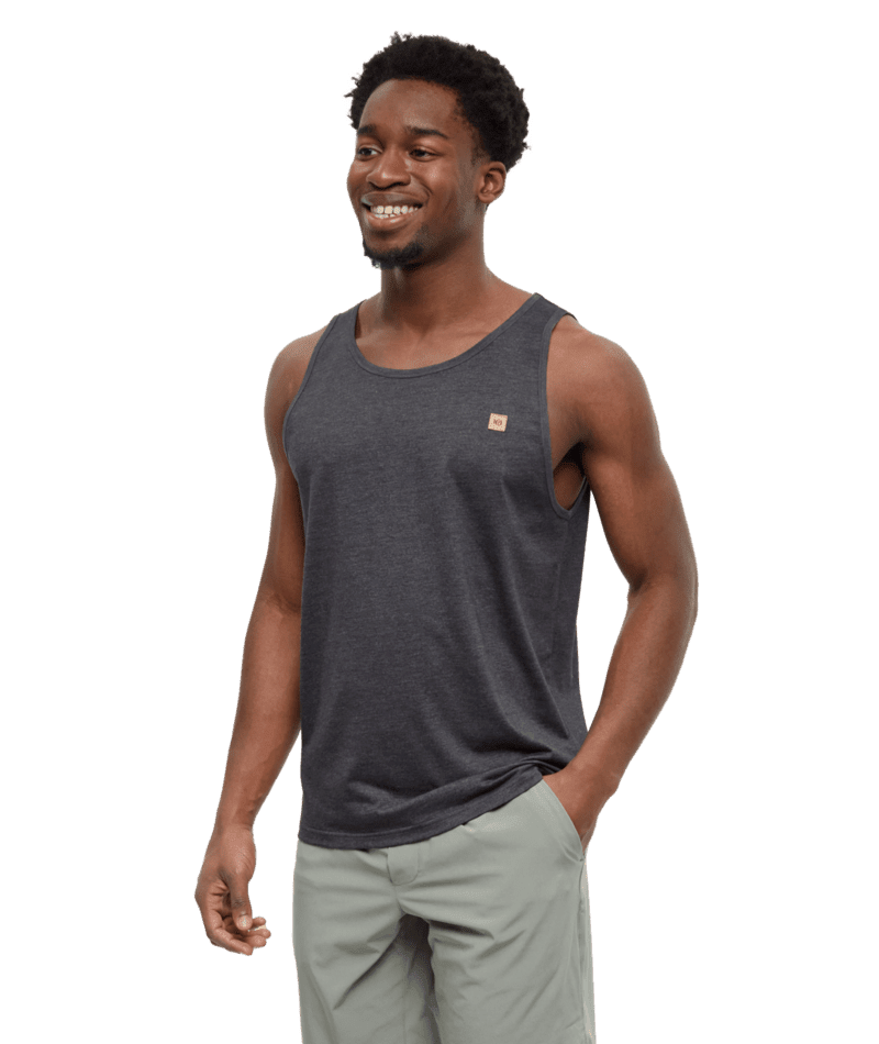 TENTREE Pender Tank Meteorite Black Heather Men's Tank Tops Tentree