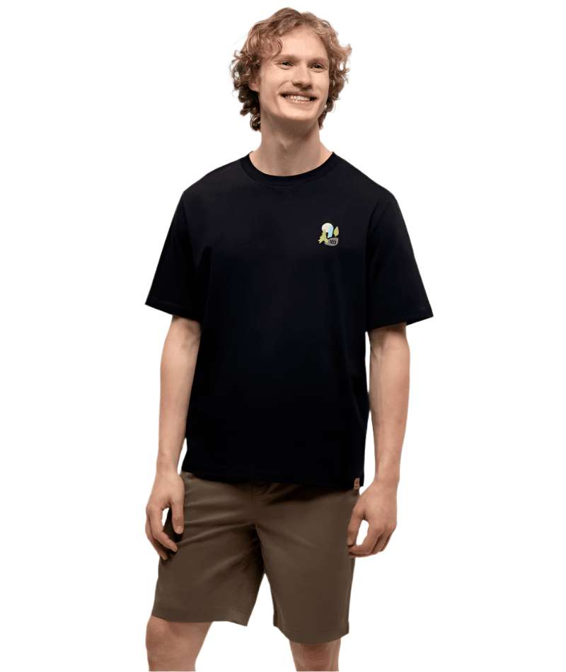 TENTREE Urban Abstract Relaxed T-Shirt Meteorite Black/Gulf Stream Men's Short Sleeve T-Shirts Tentree