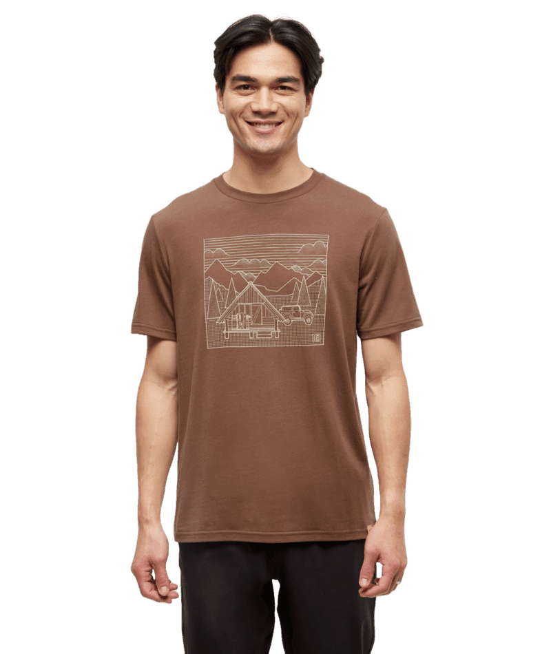 TENTREE Front Country Cabin T-Shirt Clove/Warm Oak Men's Short Sleeve T-Shirts Tentree