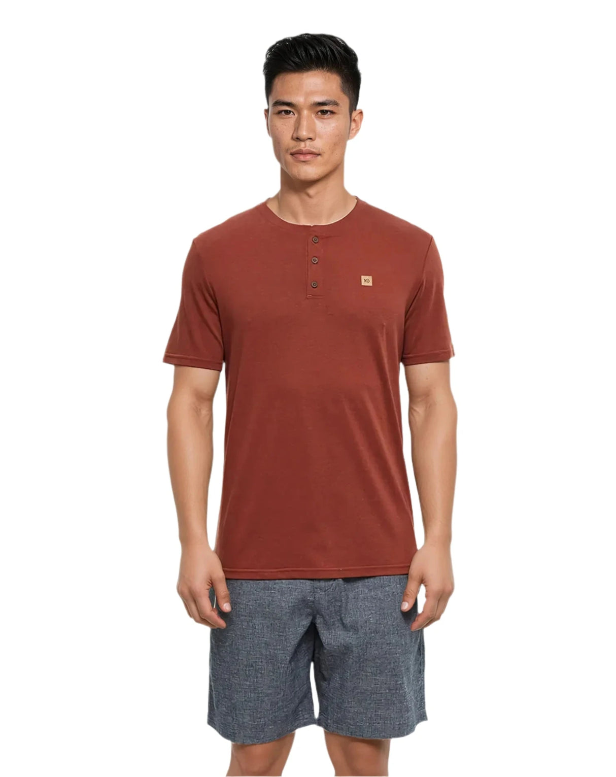 TENTREE Baker Henley T-Shirt Sequoia Men's Short Sleeve T-Shirts Tentree