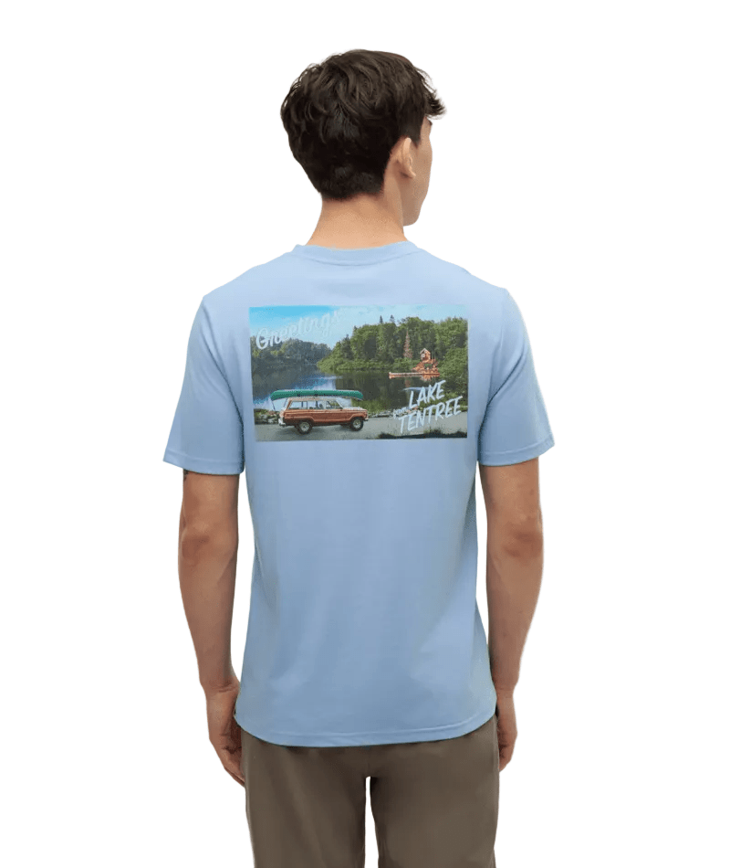 TENTREE Lake Tentree T-Shirt Lakeside Blue/Lake Day Men's Short Sleeve T-Shirts Tentree