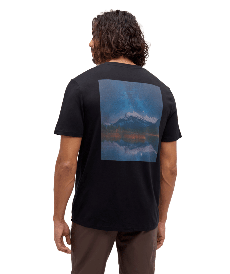 TENTREE Parks Midnight Mountain T-Shirt Meteorite Black/Midnight Mountain Men's Short Sleeve T-Shirts Tentree