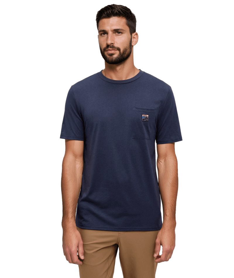 TENTREE Vintage Mountain Patch T-Shirt Midnight Blue/Mountain Patch Men's Short Sleeve T-Shirts Tentree