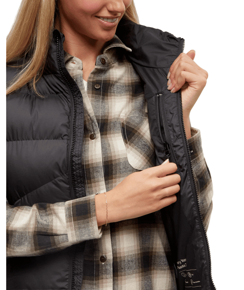 TENTREE Women's Boulder Vest Meteorite Black Women's Vests Tentree