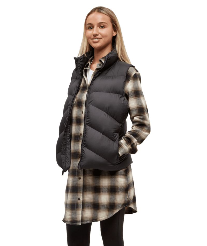 TENTREE Women's Boulder Vest Meteorite Black Women's Vests Tentree