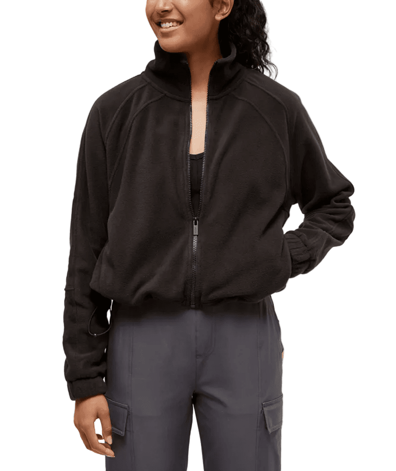 TENTREE Women's Palisade Full Zip Meteorite Black Women's Sweaters Tentree