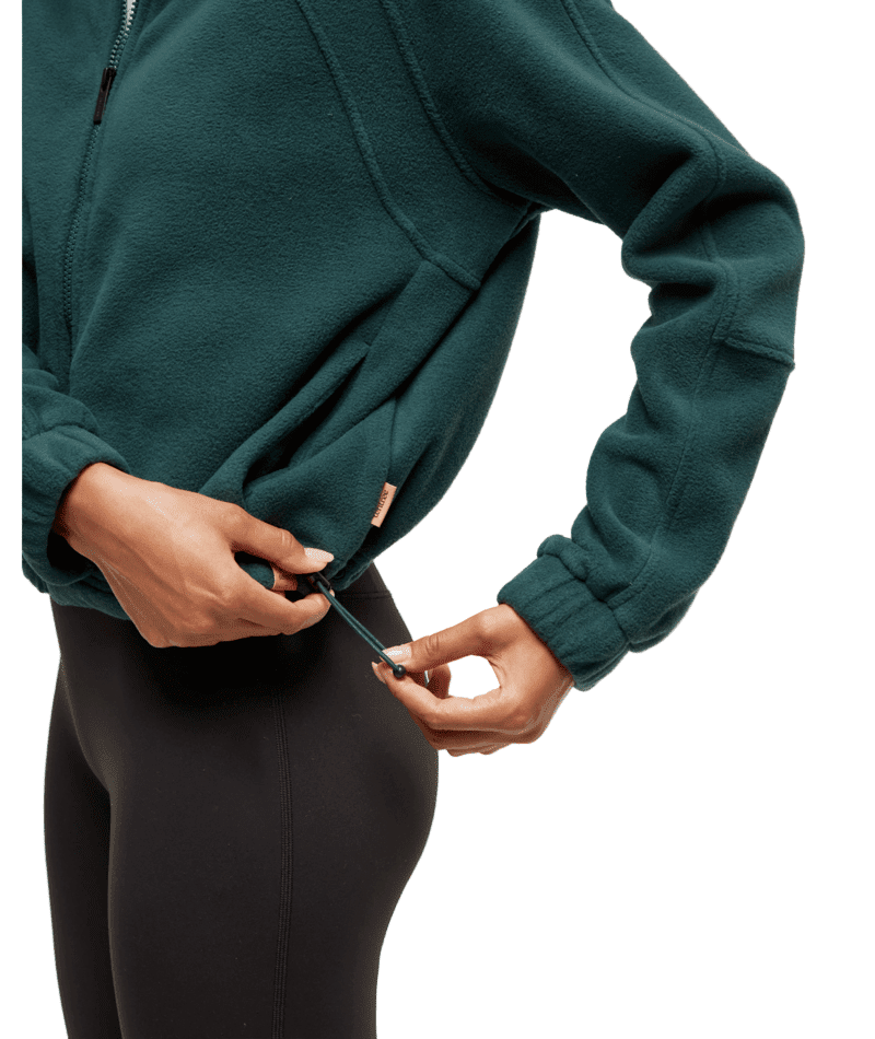 TENTREE Women's Palisade Full Zip Forest Pine Women's Zip Hoodies Tentree