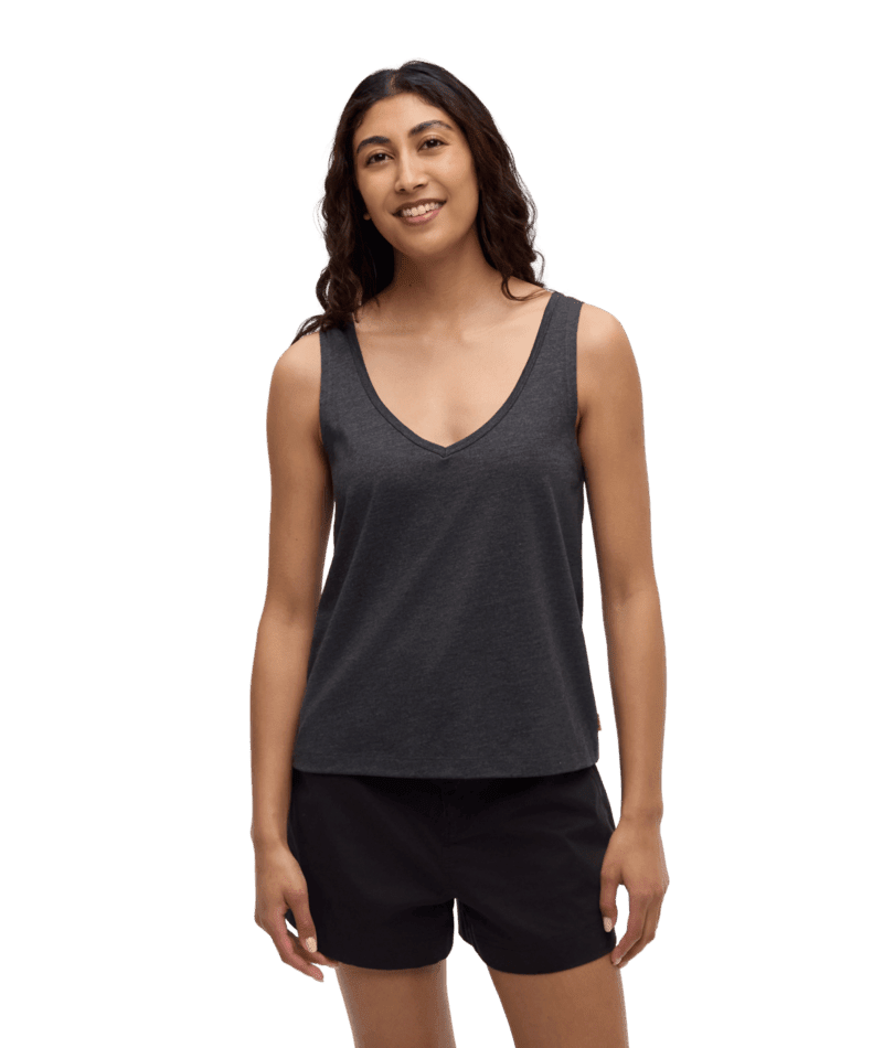 TENTREE Women's Kinney Tank Light Meteorite Black Women's Tank Tops and Halter Tops Tentree