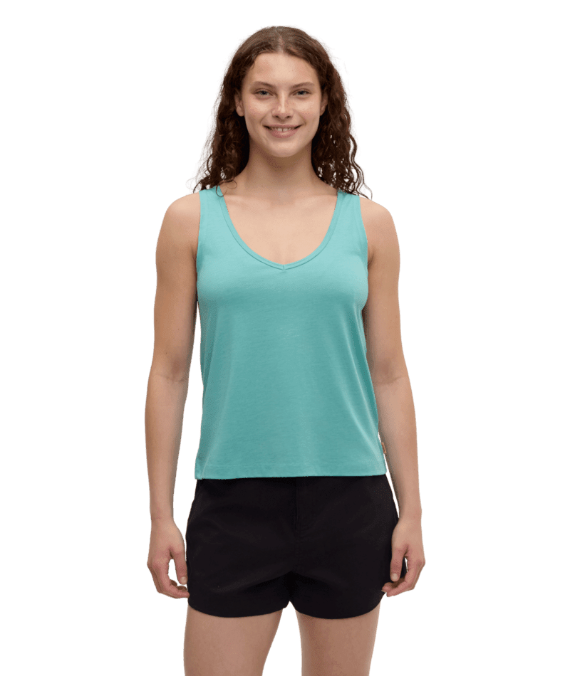 TENTREE Women's Kinney Tank Turquoise Sky Heather Women's Tank Tops and Halter Tops Tentree
