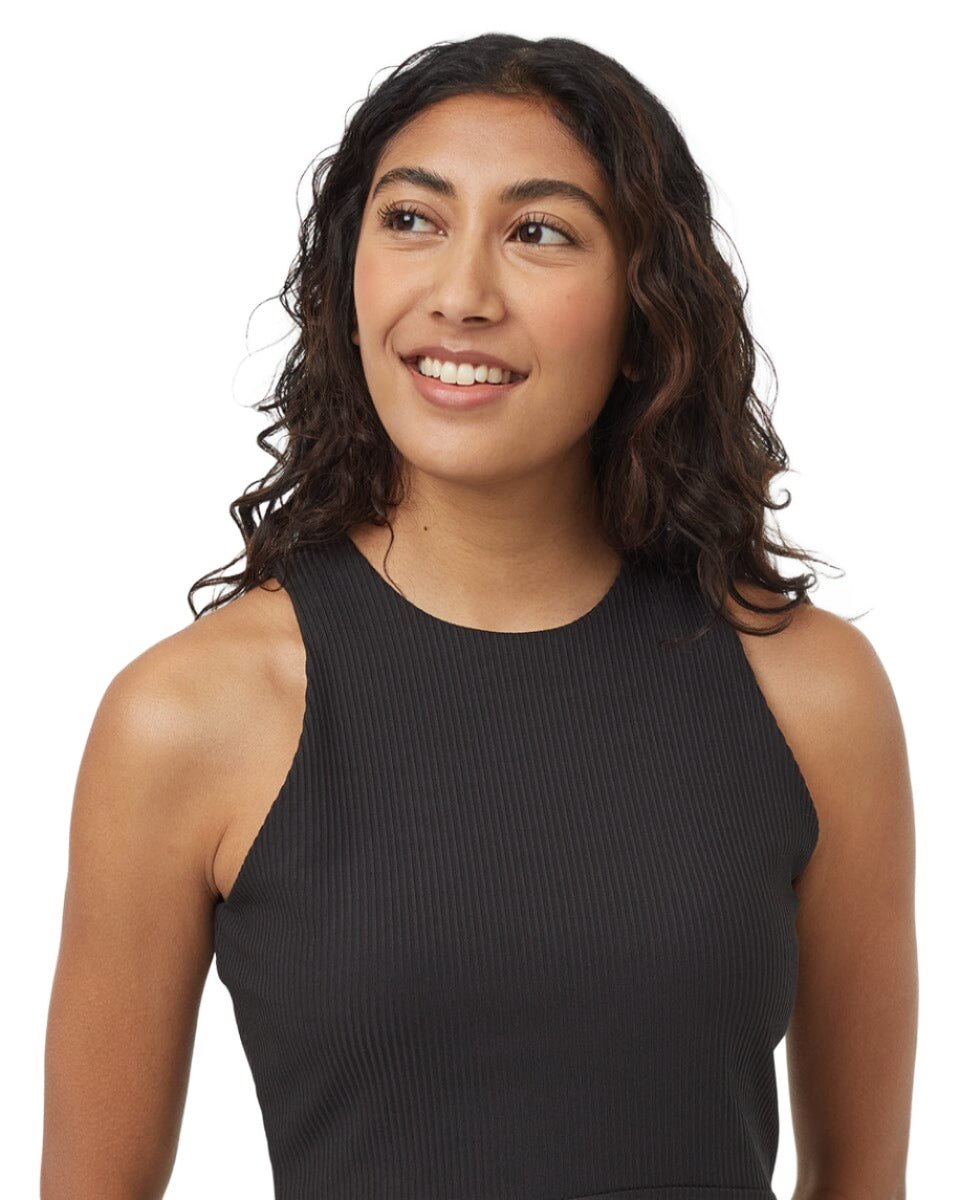 TENTREE Women's TechRib Dress Meteorite Black Women's Dresses Tentree