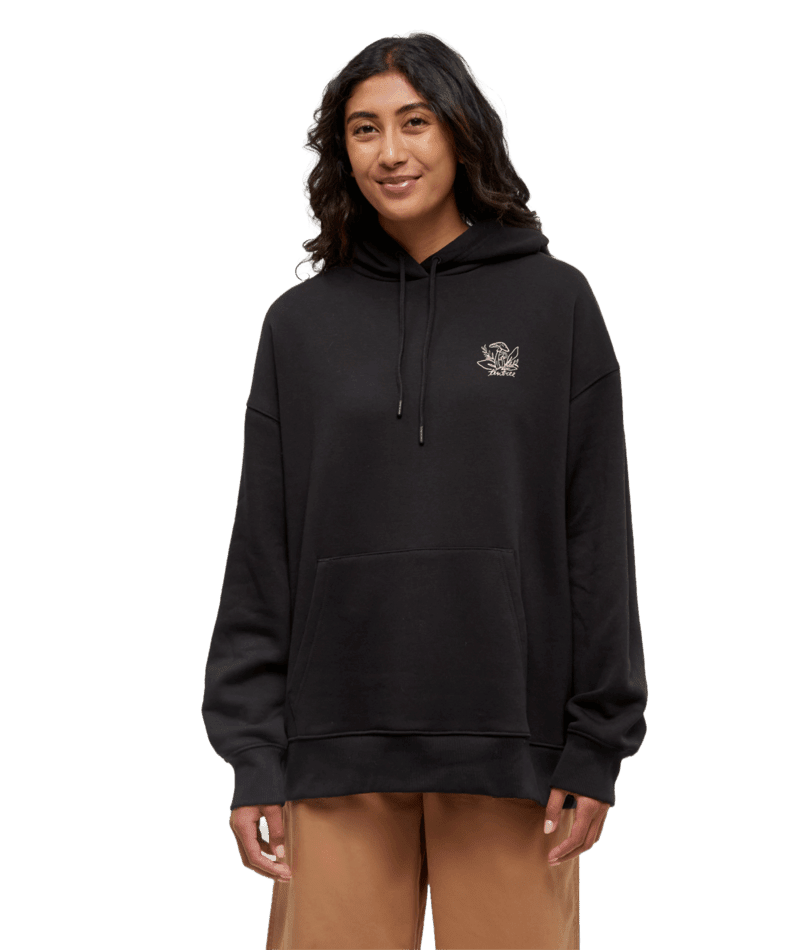 TENTREE Women's Understory Oversized Hoodie Meteorite Black/Warm Oak Women's Pullover Hoodies Tentree
