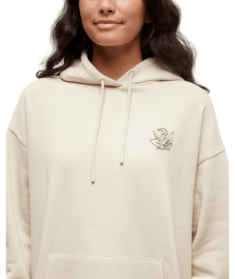 TENTREE Women's Understory Oversized Hoodie Warm Oak/Meteorite Black Women's Pullover Hoodies Tentree