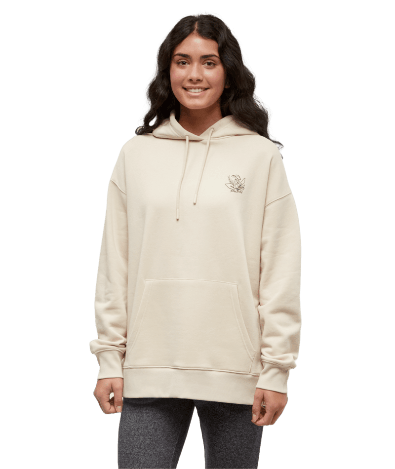TENTREE Women's Understory Oversized Hoodie Warm Oak/Meteorite Black Women's Pullover Hoodies Tentree