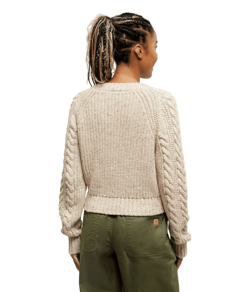 TENTREE Women's Stillwater Cardigan Warm Oak Nep Women's Sweaters Tentree