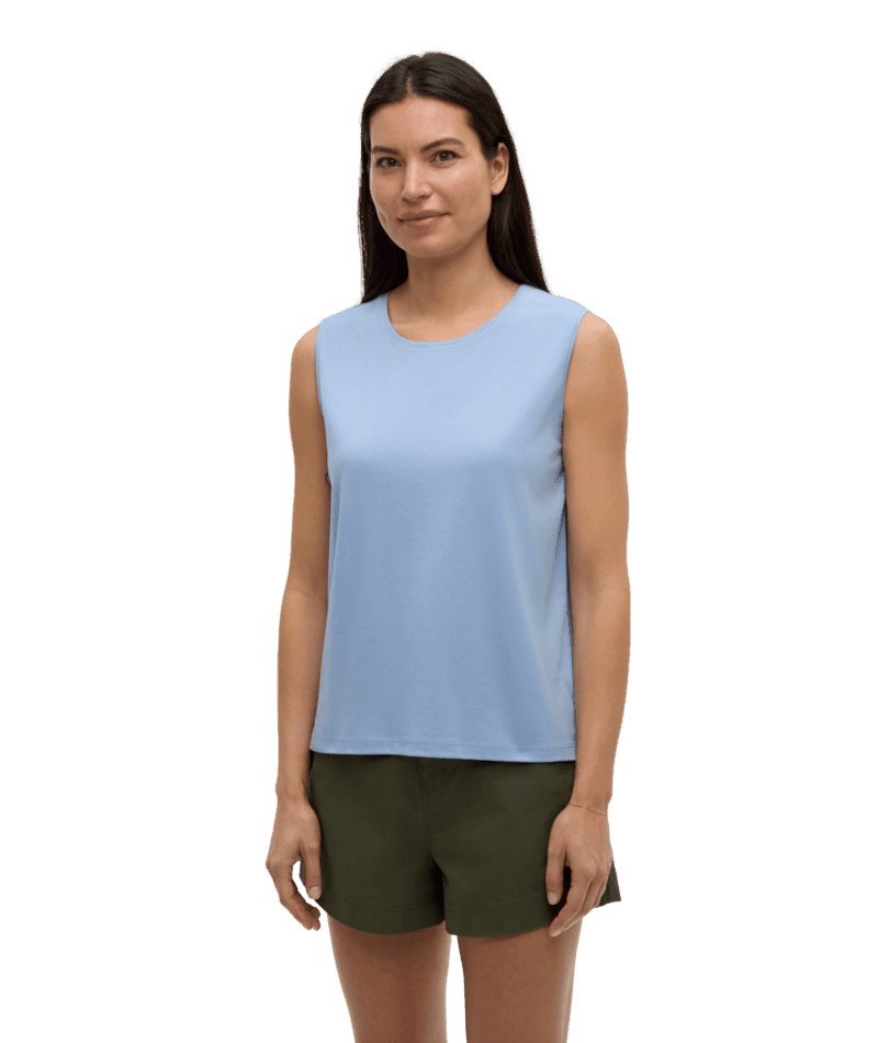 TENTREE Women's Allenby Tank Lakeside Blue Women's Tank Tops and Halter Tops Tentree