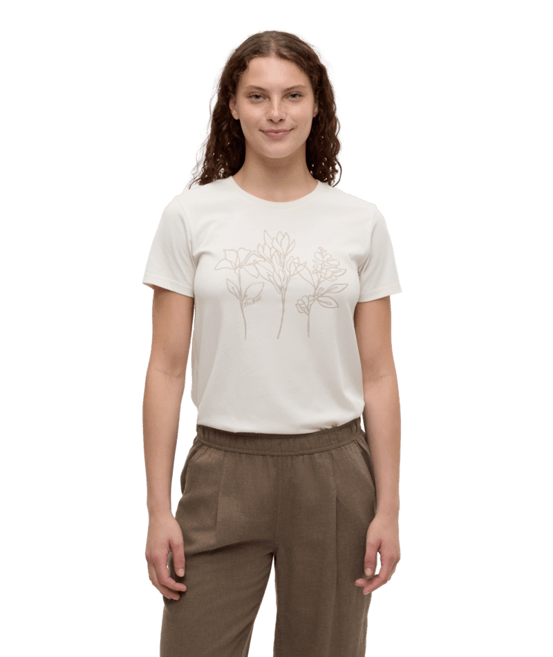 TENTREE Women's Summer Floral T-Shirt Undyed/Creek Stone Women's Short Sleeve T-Shirts Tentree